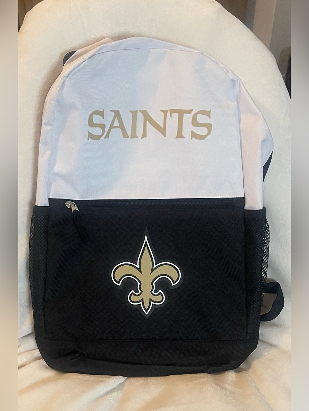 NWT- New Orleans Saints Two-Tone Backpack with Fleur-de-Lis